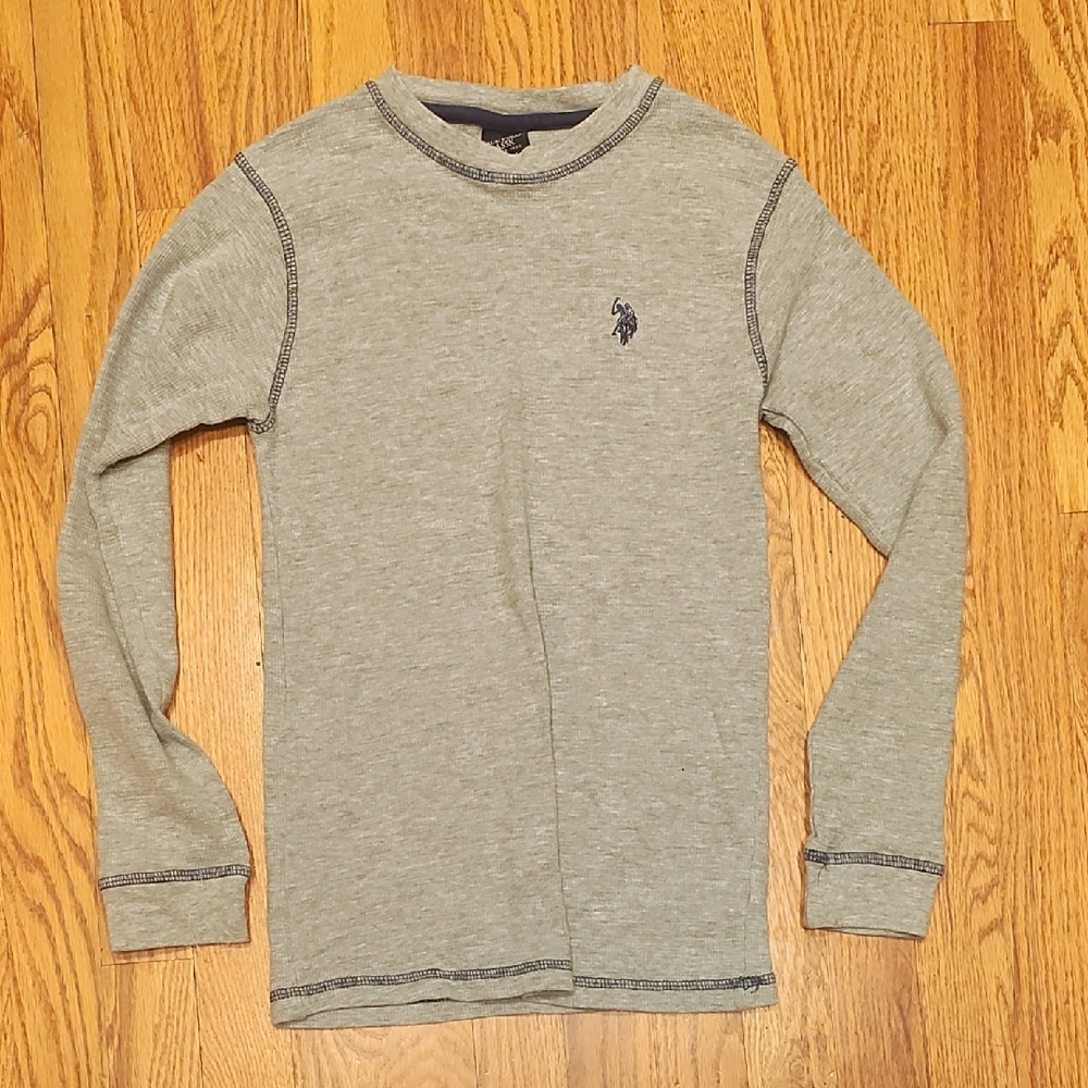 Boy's Gray Waffle Shirt